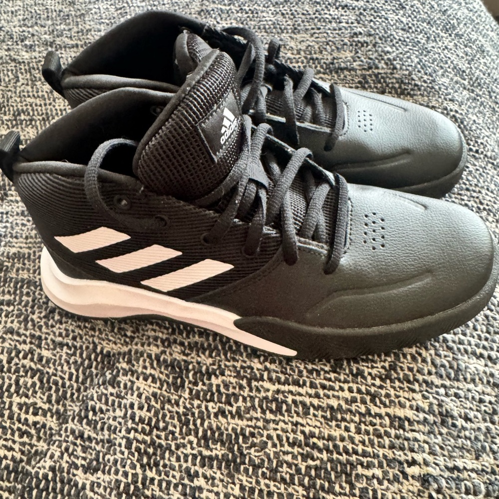 Adidas High-Top Sneakers in Black and White
